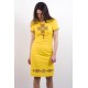 Embroidered Dress "Queen" yellow